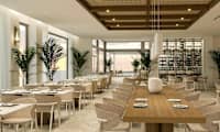 Bufférestaurant, bildet er en illustrasjon og kan bli endret