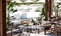 À la carte-restauranten Tsouka med greske retter