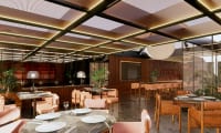 Illustrasjon av hotellets restaurant, endringer kan forekomme