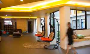 Sitteområde i lobbyen