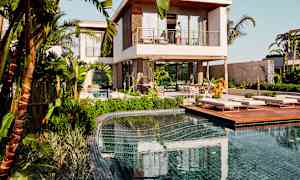 3-romsleilighet i villa, med fire senger og privat basseng