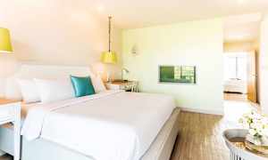 Dobbeltrom deluxe med stor balkong mot hagen