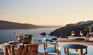 Fantastisk utsikt fra hotellets restaurant