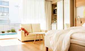 Dobbeltrom med direkte utgang til felles basseng