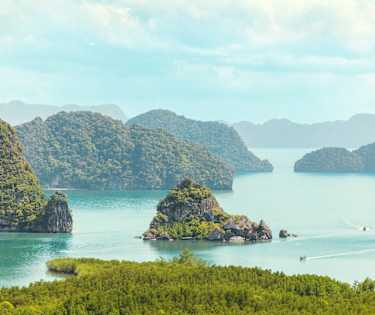 Thailands vakre landskap i fokus
