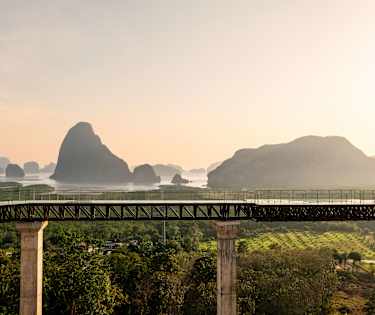 Thailands vakre landskap i fokus