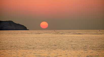 San Antonio – Solnedgang på havet