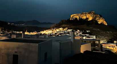 Lindos by night