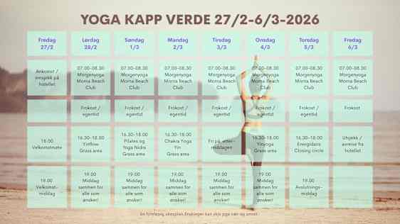 Foreløpig ukesplan, et bilde som viser hva som er aktivitetene for hver dag.