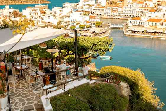 Lokal taverna i Agios Nikolaos på Kreta.