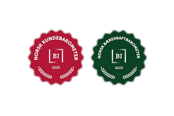 Norsk kunde­barometer og Norsk bærekraft­barometer logoer