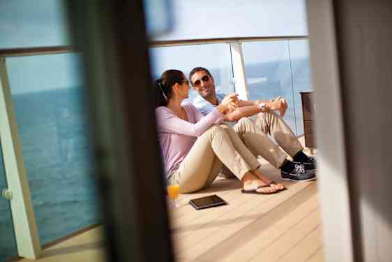 Utsikt over havet fra cruiseskip