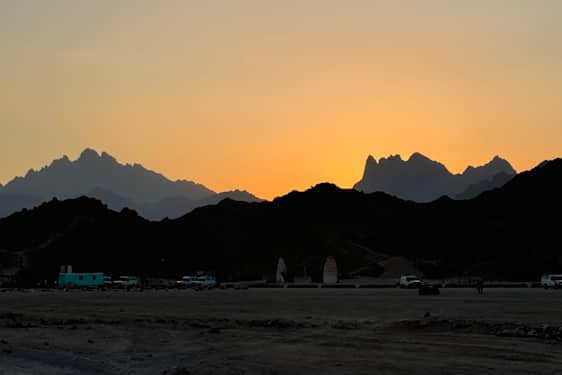 Vakker solnedgang i Egypt