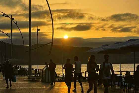 solnedgang Las Canteras.