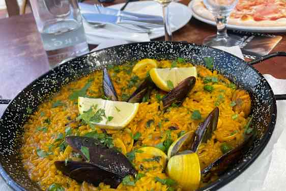 En klassisk paella.