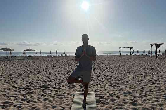 Yoga på stranden