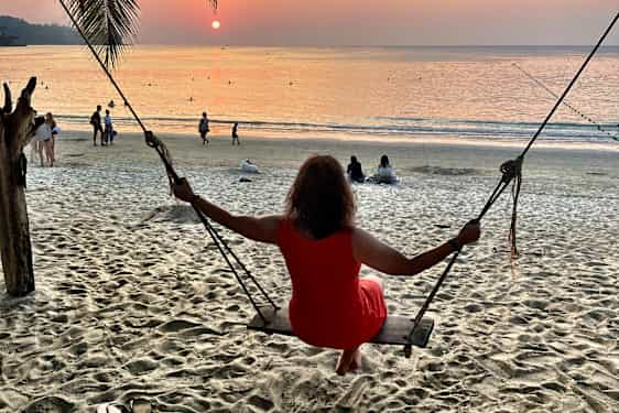 Ann-Renée på stranden