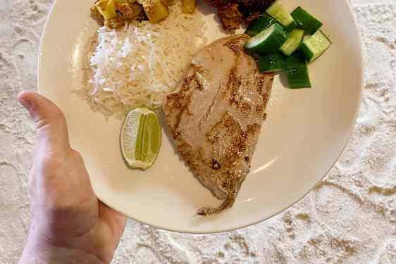 Tallerken med maldivisk mat