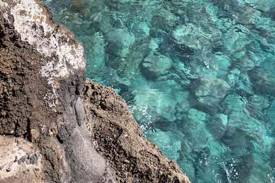 Naturlige havbasseng ved Porto das Salemas på Porto Santo.