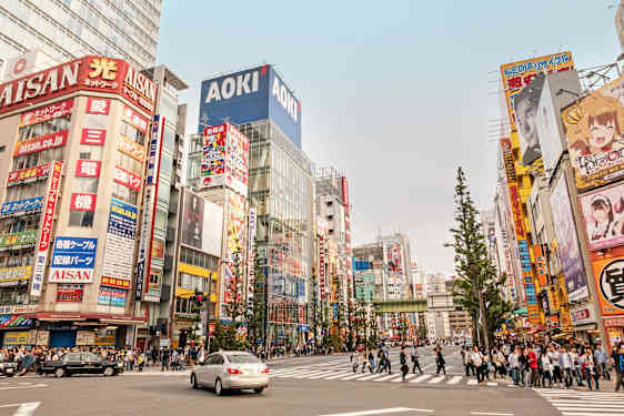 Korsning i Tokyo