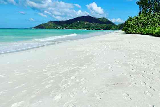 Strand på Seychellene