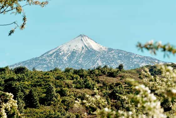 Teide med sne på toppen