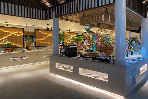 Bufférestaurant på Veligandu