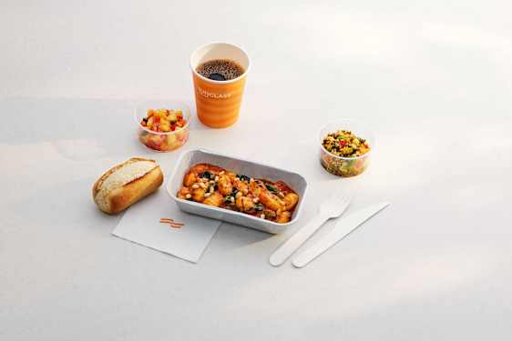 Flymat hos Sunclass Airlines; Vegetarmat