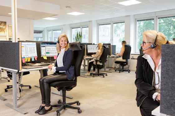 Medarbeidere på kontaktsenteret