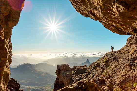 Solskinn på Roque Nublo