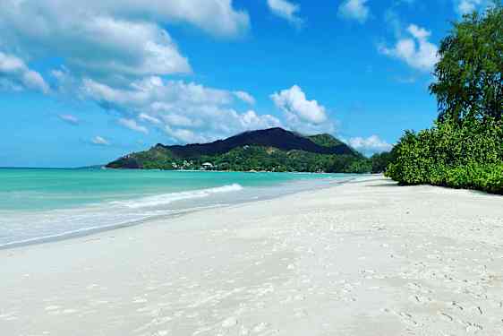Strand på Seychellene