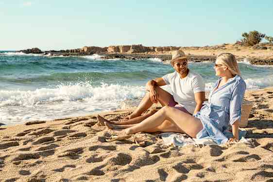 Par på stranden