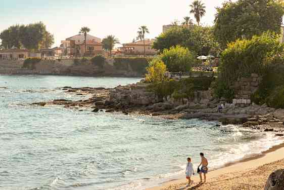 par på en strand i Tyrkia