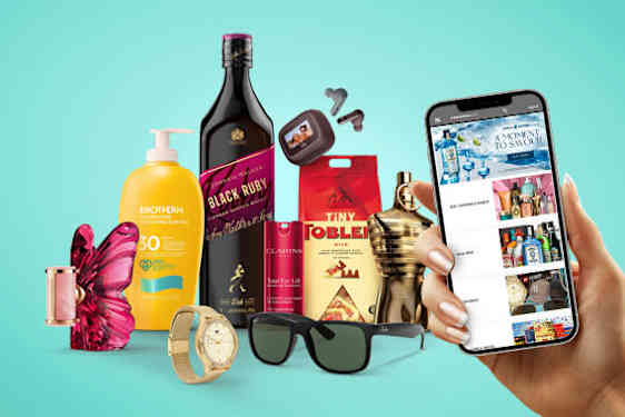 Samling av taxfree-produkter