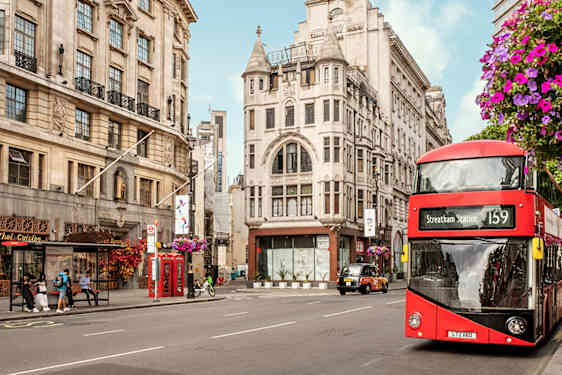 Rød buss i London