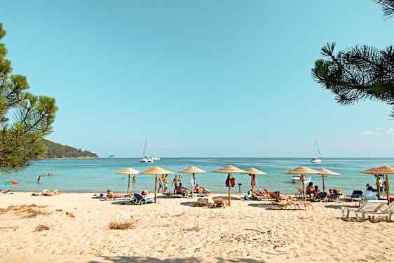 Koukounaries Beach på Skiathos