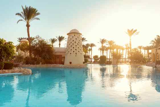 Fantastisk soloppgang på hotell Grand Makadi, Egypt
