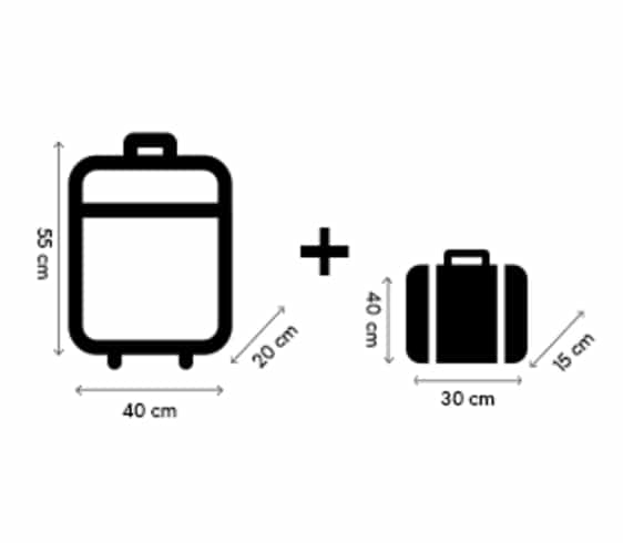 Bagasje illustrasjon på håndbagasje