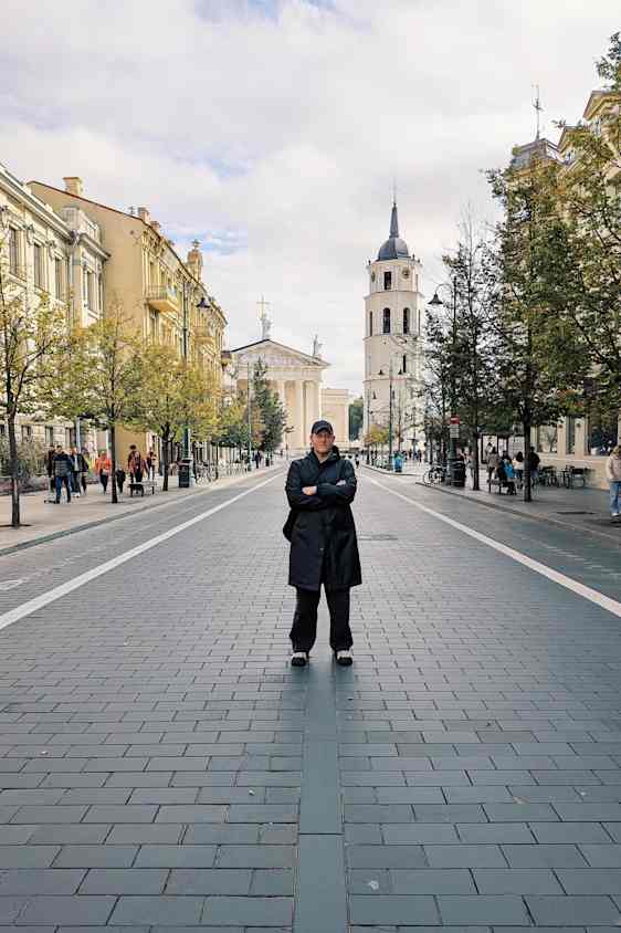 Gedimino prospektas er en staselig paradegate i Vilnius.