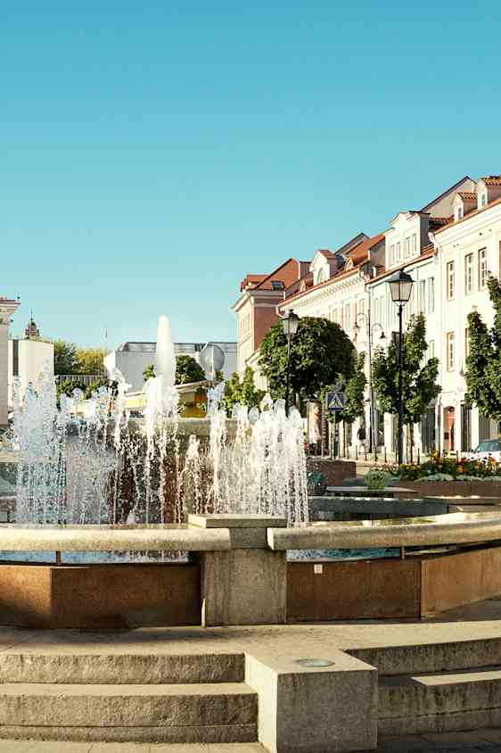 Rådhustorget ligger i Vilnius gamleby