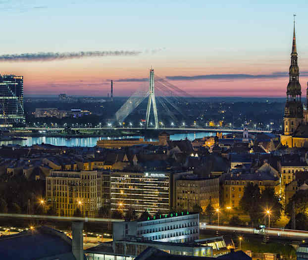 Hotellet ligger sentralt i Riga