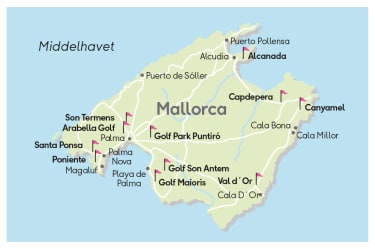 Kart over Mallorca
