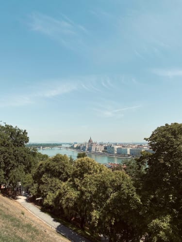 Utsikt over Pest og Donau