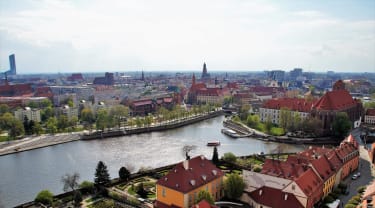 Wroclaw set fra oven