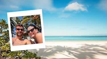 Ulrikke på bryllupsreise til Mauritius