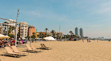 Strand i Barcelona