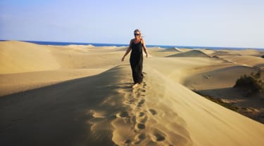 Ingrid i Maspalomas-ørkenen