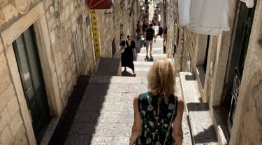 Dubrovniks gamleby er full av trapper