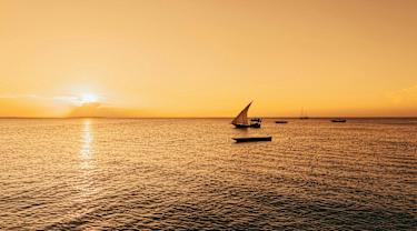 Solnedgang i Zanzibar