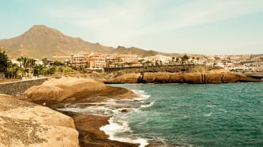 Utsikt over sjø og strand på Tenerife